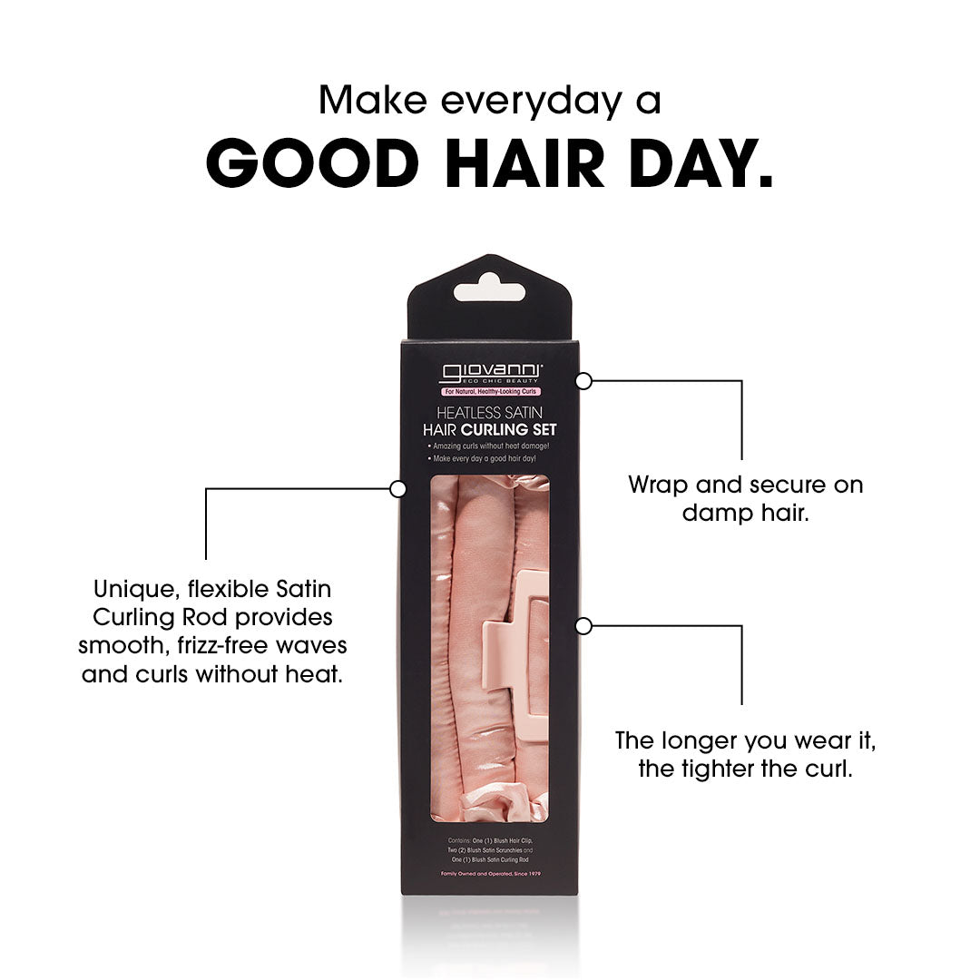 HEATLESS SATIN HAIR CURLING SET (blush)