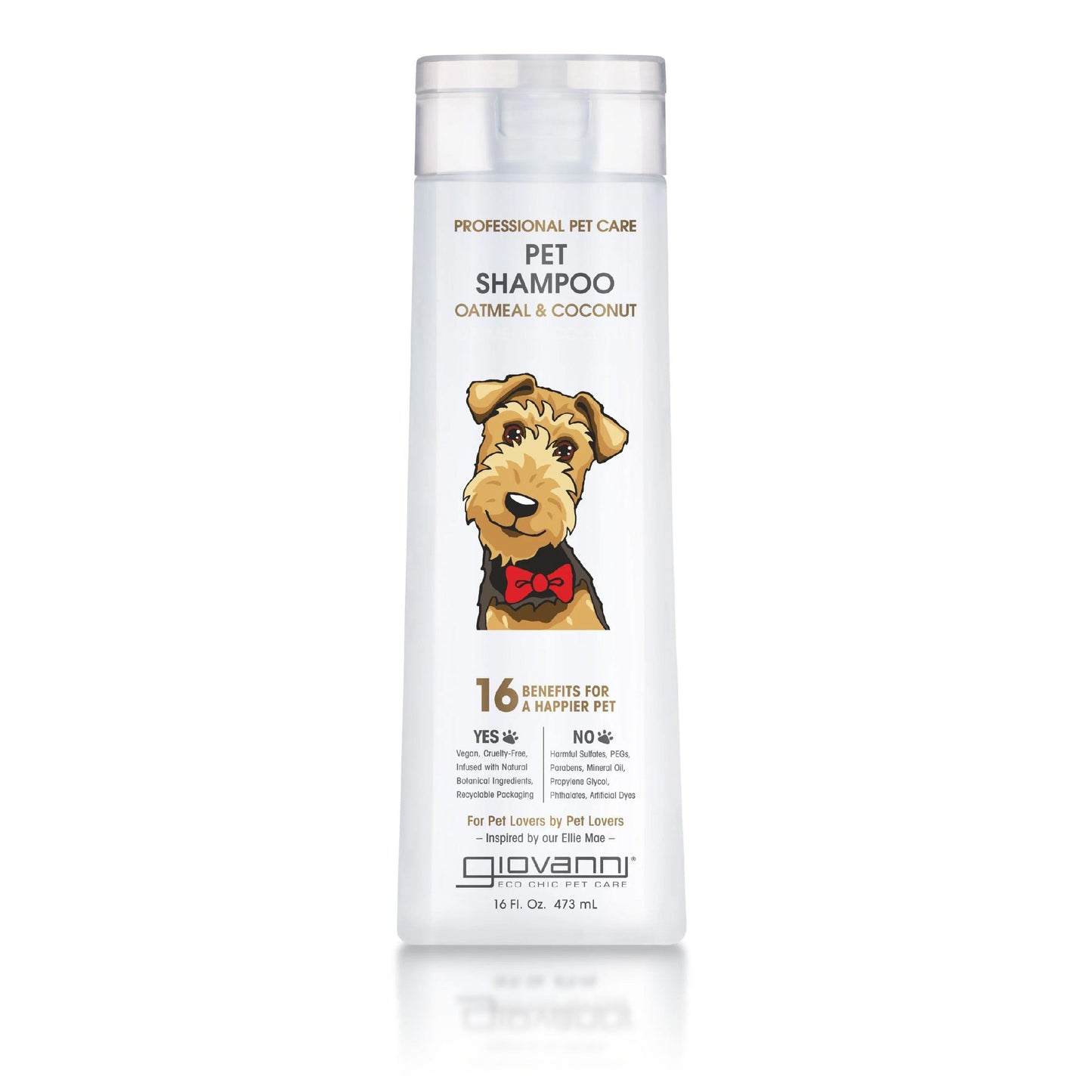 PROFESSIONAL PET SHAMPOO - OATMEAL & COCONUT - 16 oz