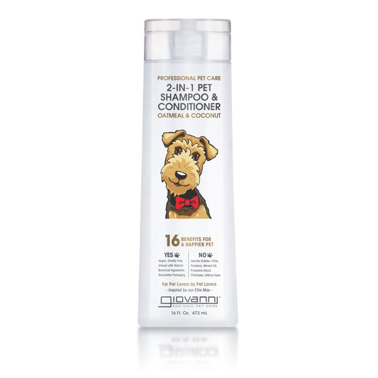 PROFESSIONAL 2-IN-1 PET SHAMPOO & CONDITIONER - OATMEAL & COCONUT