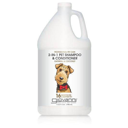 PROFESSIONAL 2-IN-1 PET SHAMPOO & CONDITIONER - OATMEAL & COCONUT - 128 oz (gallon)