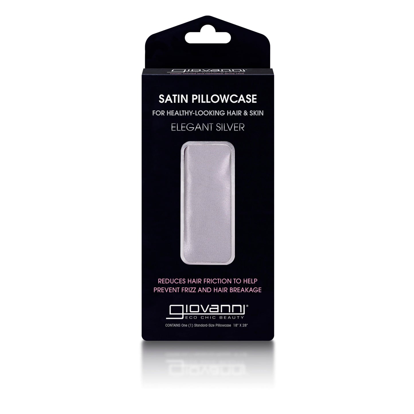 ELEGANT SILVER SATIN PILLOWCASE