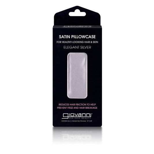 ELEGANT SILVER SATIN PILLOWCASE