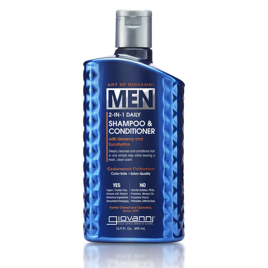 MEN 2-in-1 Daily Shampoo & Conditioner - with Ginseng & Eucalyptus