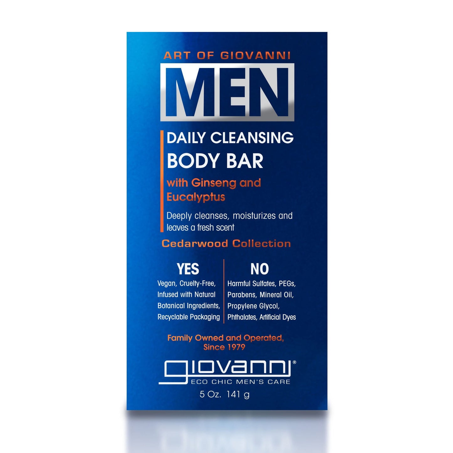 MEN Daily Cleansing Body Bar- with Ginseng & Eucalyptus