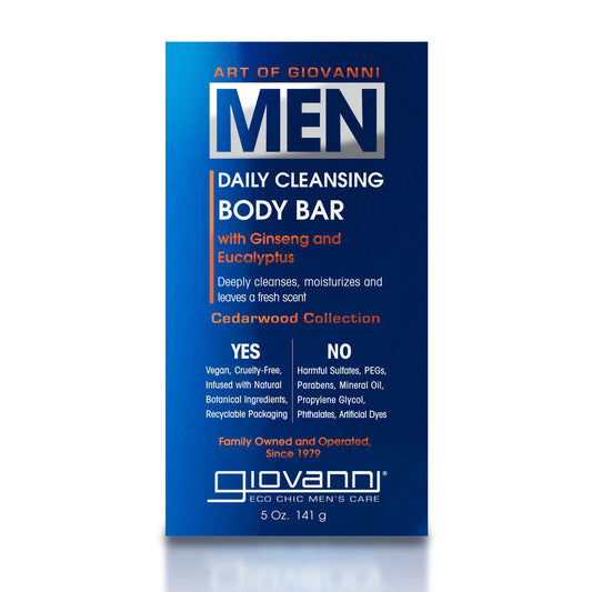 MEN Daily Cleansing Body Bar- with Ginseng & Eucalyptus