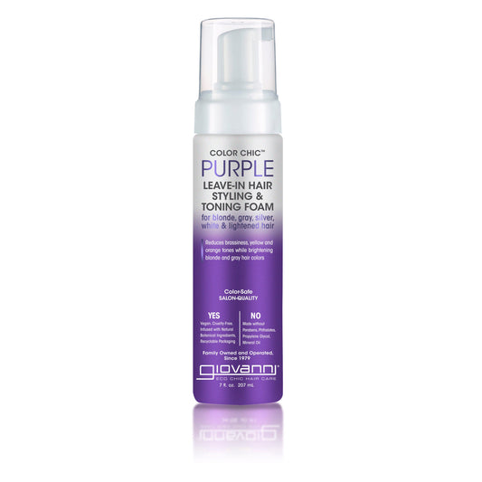 COLOR CHIC™ PURPLE LEAVE-IN HAIR STYLING & TONING FOAM