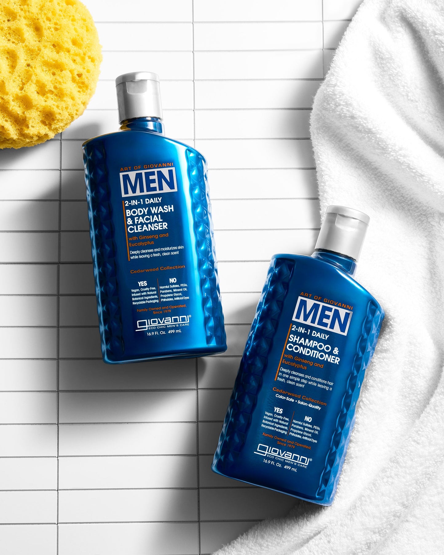 MEN 2-in-1 Daily Body Wash & Facial Cleanser - with Ginseng & Eucalyptus