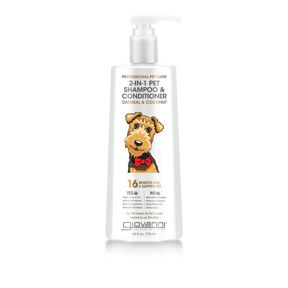 PROFESSIONAL 2-IN-1 PET SHAMPOO & CONDITIONER - OATMEAL & COCONUT
